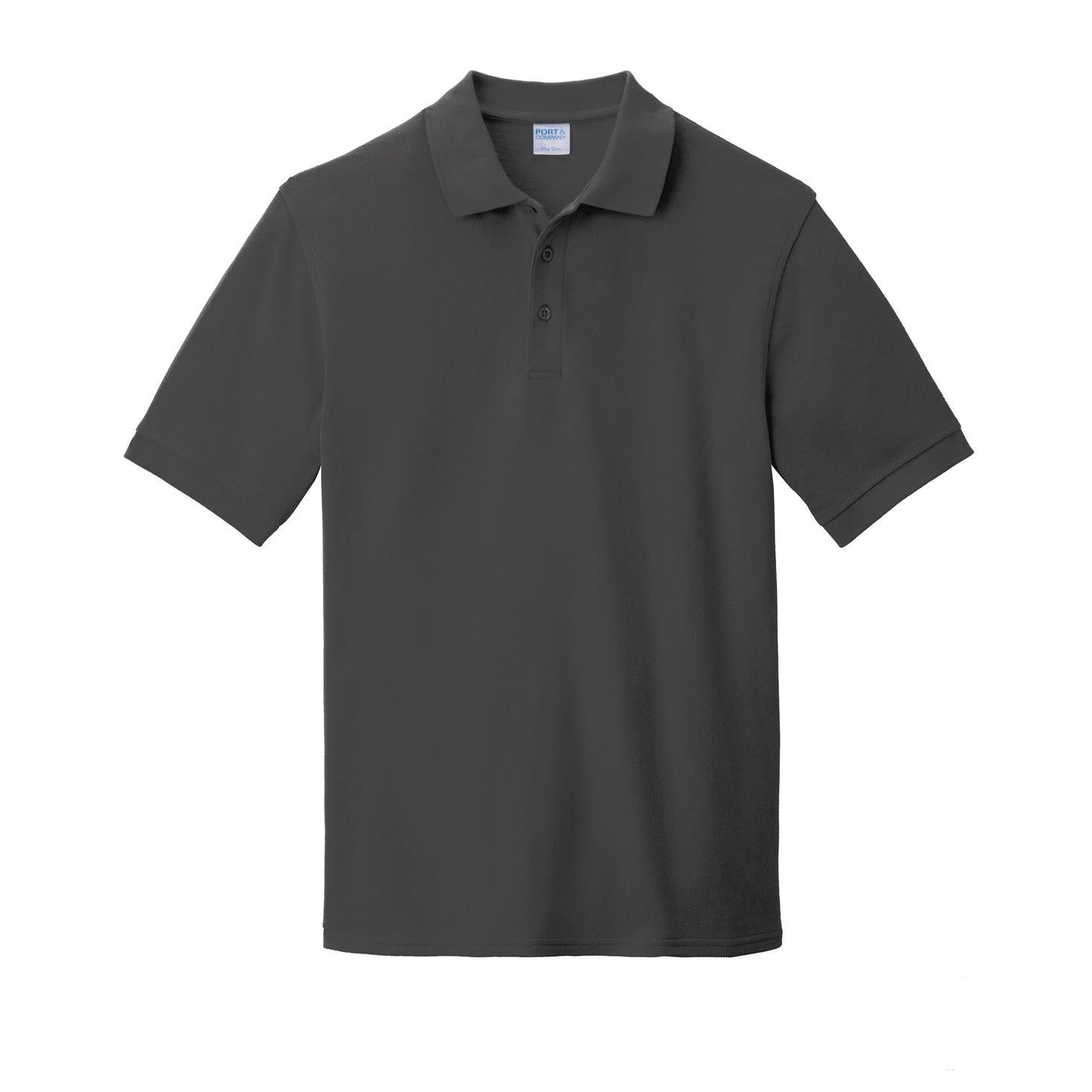 Charcoal Polo Shirts - Port & Company - Soft Fabric