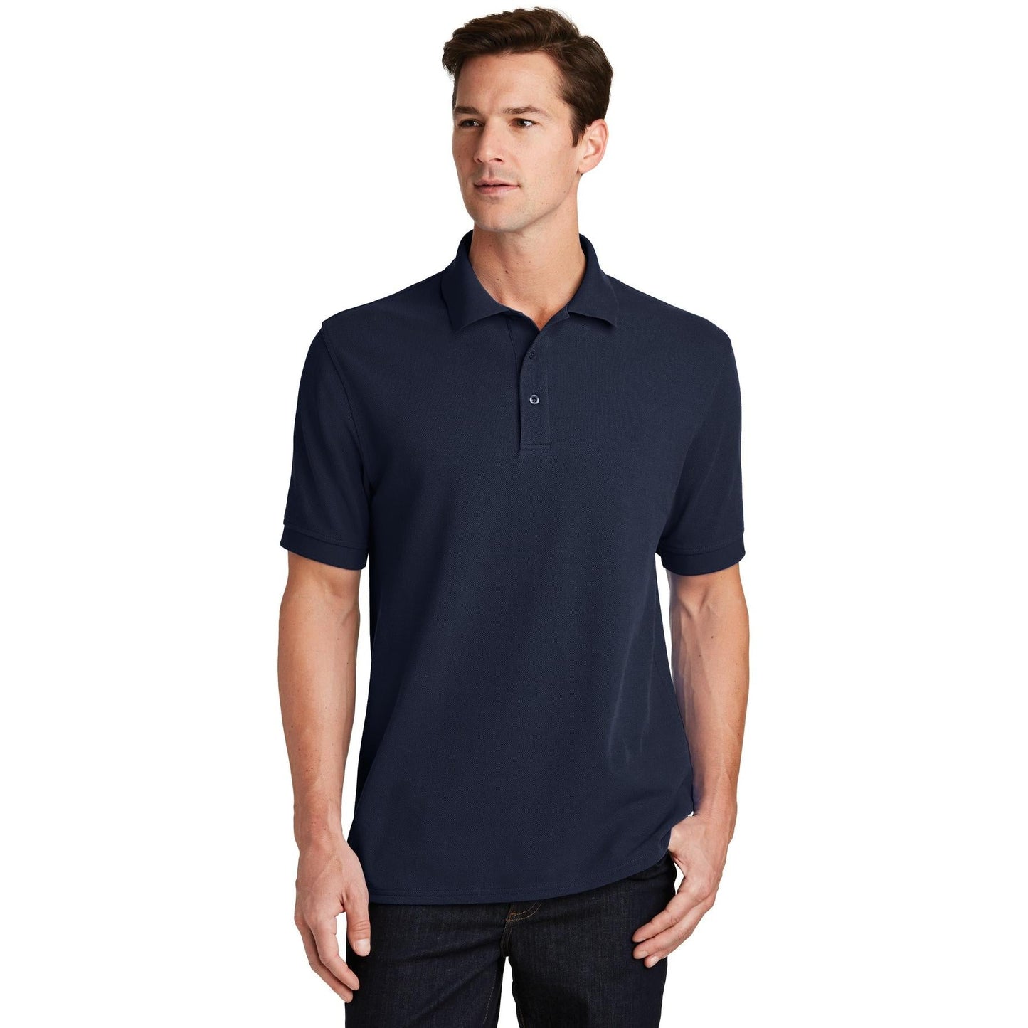 Charcoal Polo Shirts - Port & Company - Soft Fabric