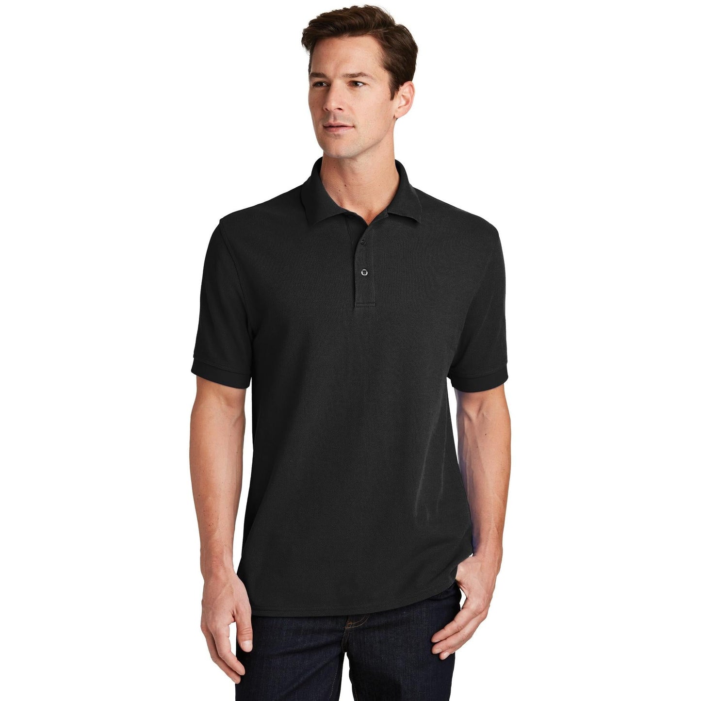 Charcoal Polo Shirts - Port & Company - Soft Fabric