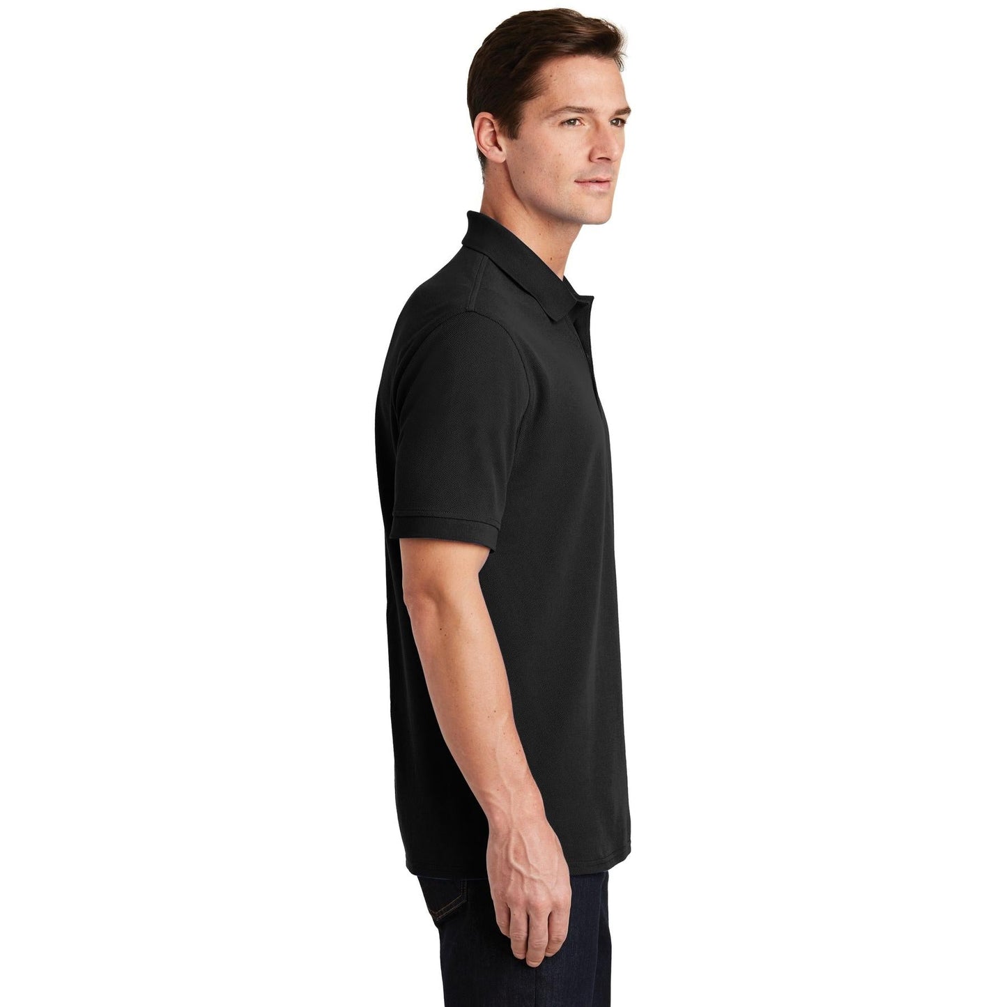 Charcoal Polo Shirts - Port & Company - Soft Fabric