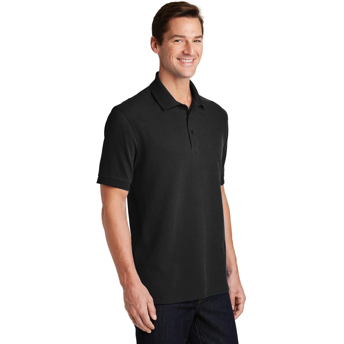 Charcoal Polo Shirts - Port & Company - Soft Fabric