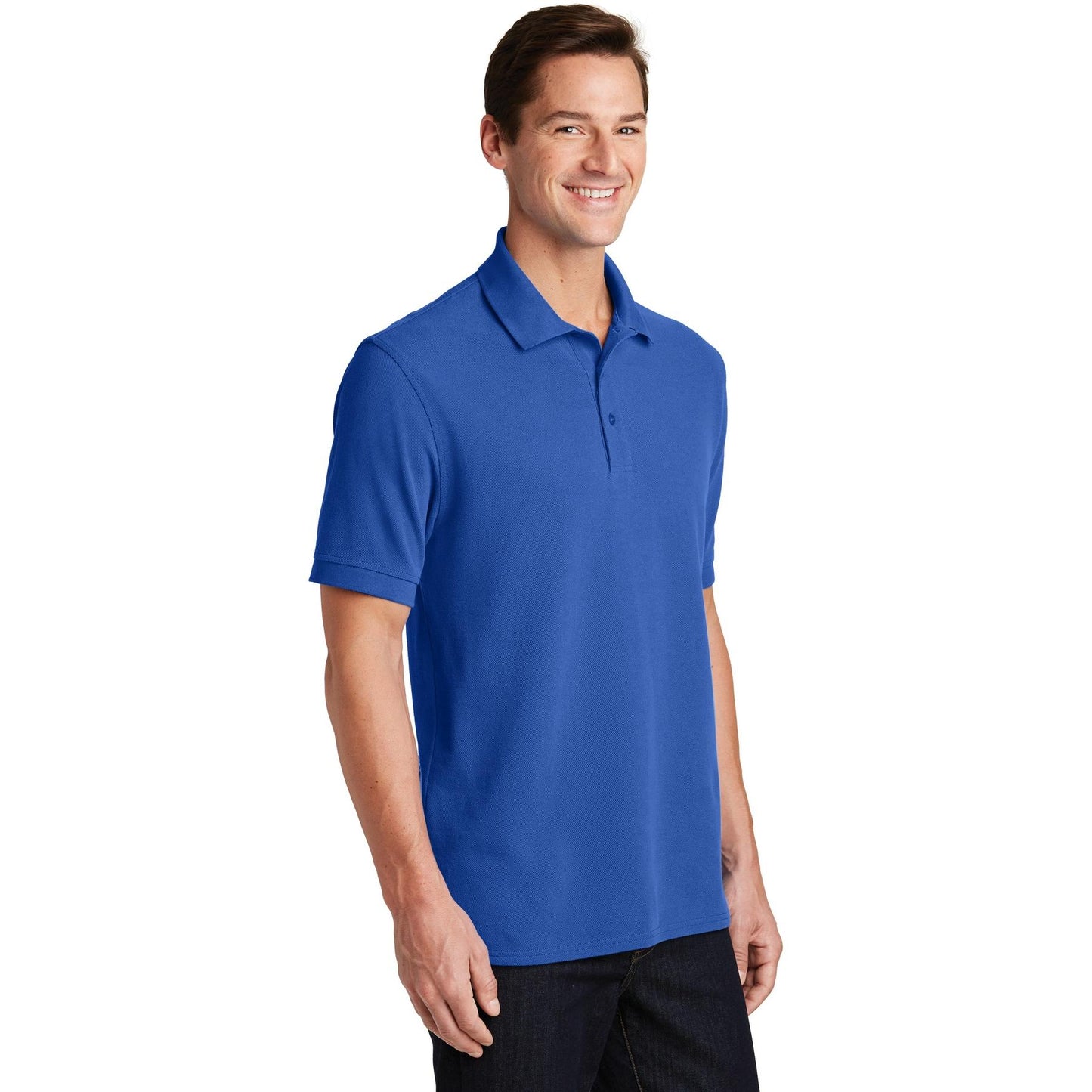 Charcoal Polo Shirts - Port & Company - Soft Fabric
