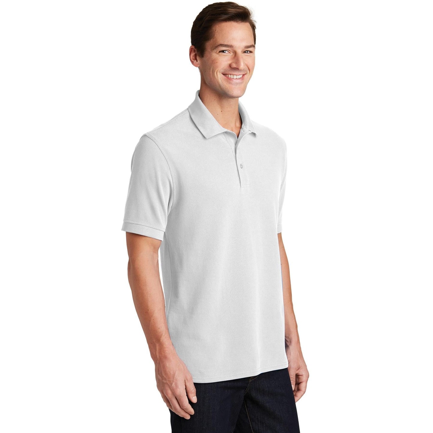 Charcoal Polo Shirts - Port & Company - Soft Fabric