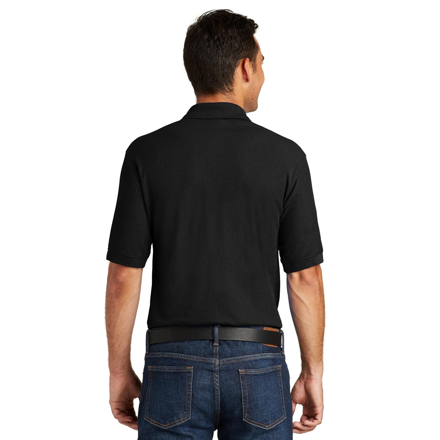 White Polo Shirt - Port & Company - Durable Blend