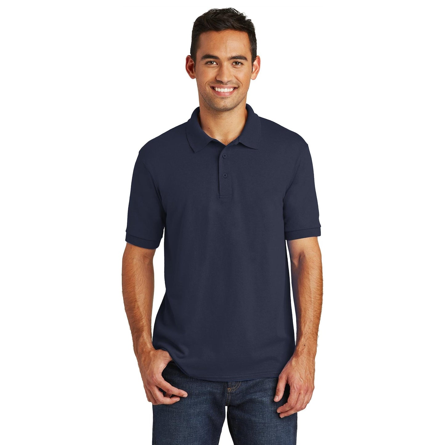 Aquatic Blue Polo Shirts - Port & Company - Soft Blend