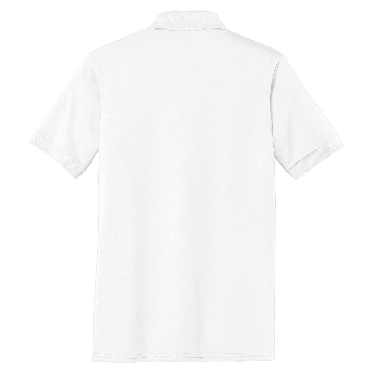 White Polo Shirt - Port & Company - Soft Jersey Knit