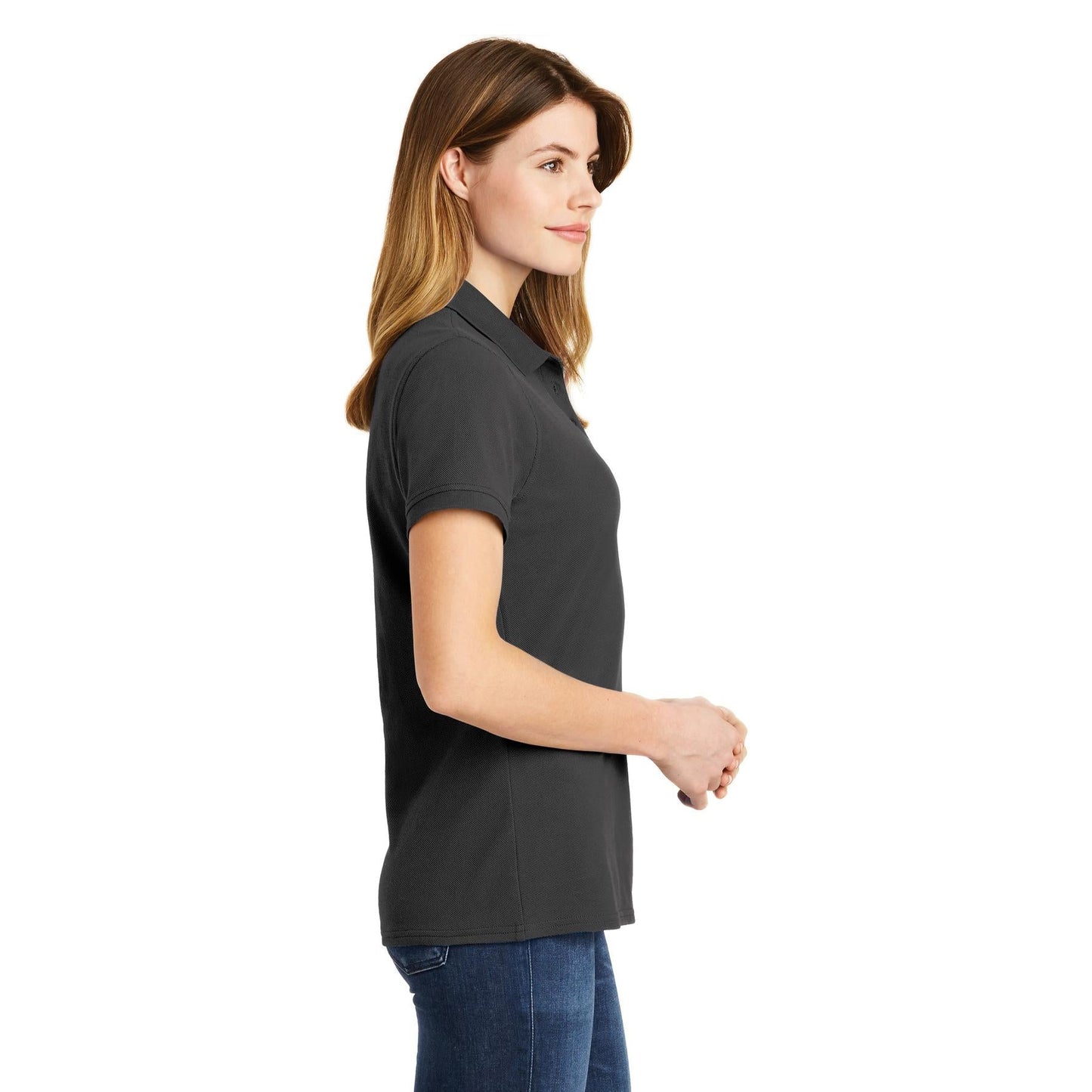 Charcoal Polo Shirt - Port & Company - Soft Cotton