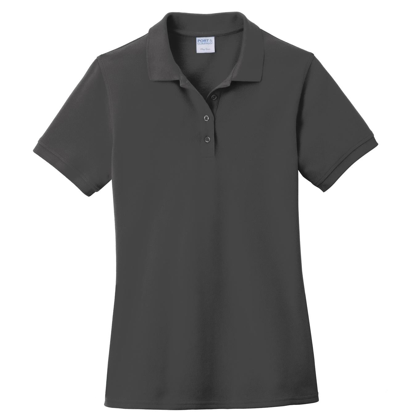Charcoal Polo Shirt - Port & Company - Soft Cotton