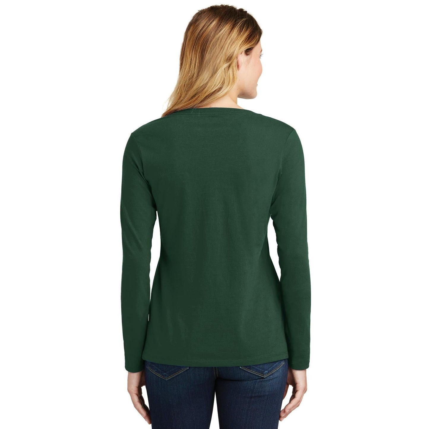 White V-Neck Tee - Port & Company - Stylish Fit - Soft Cotton