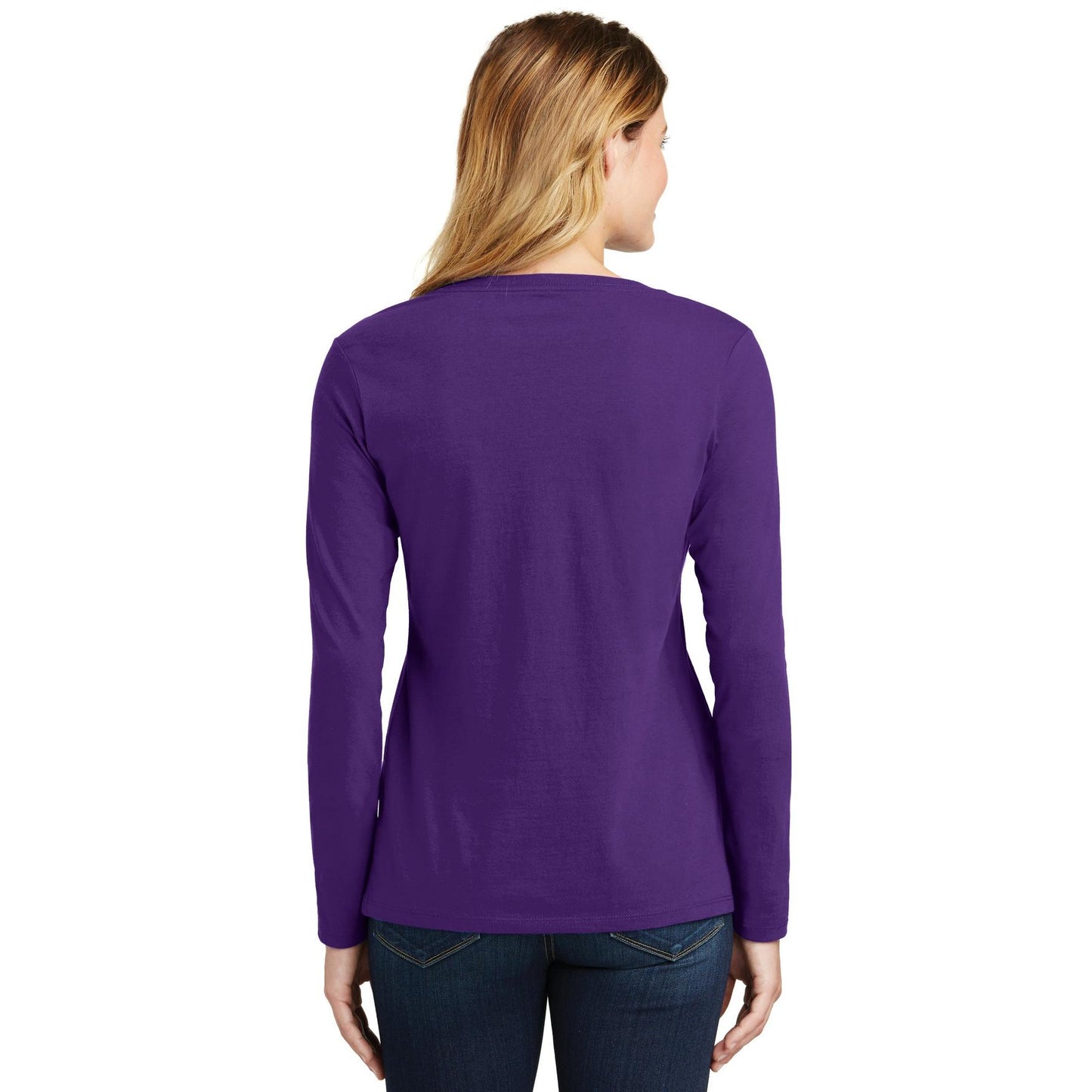 White V-Neck Tee - Port & Company - Stylish Fit - Soft Cotton