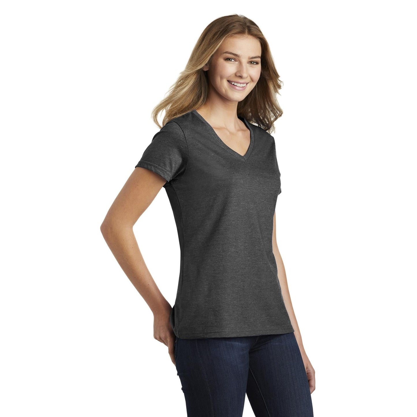 Athletic Green V-Neck Tee - Port & Company - Soft Fabric