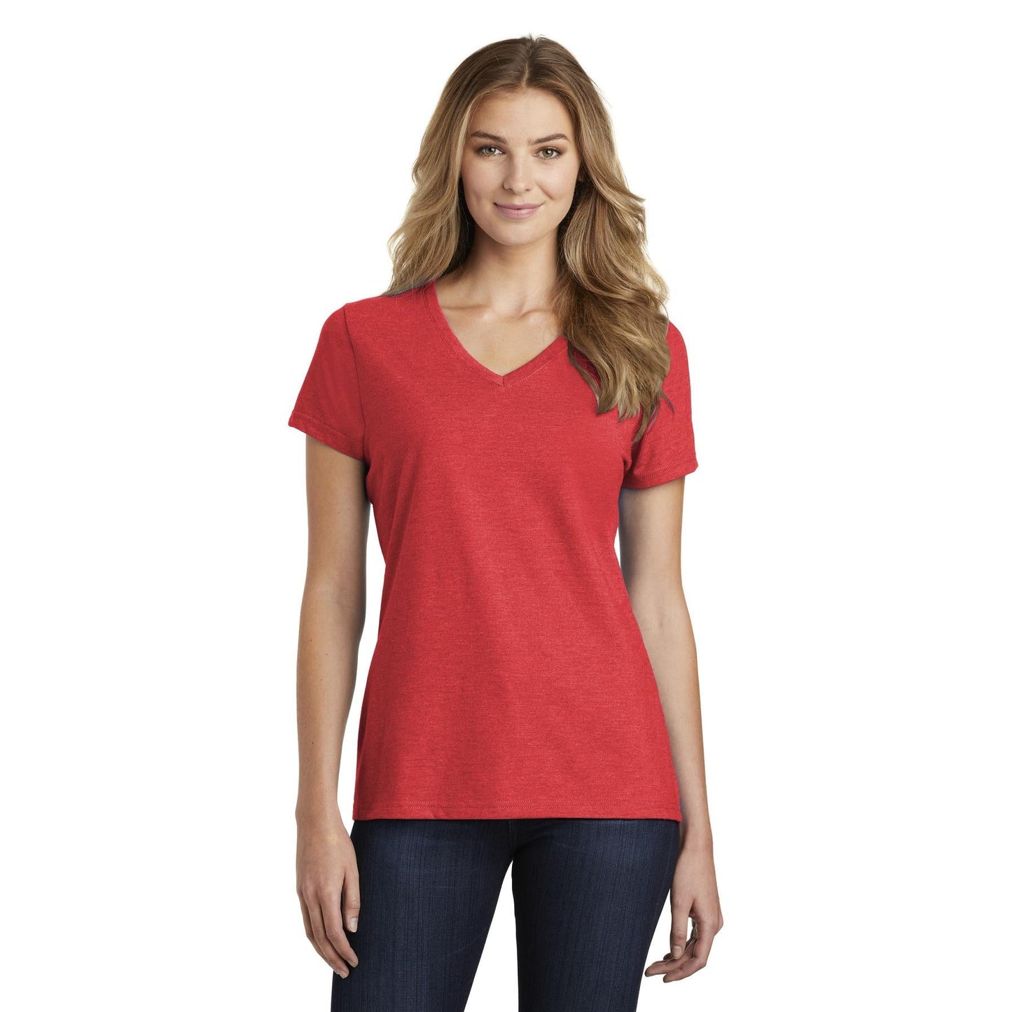 Athletic Green V-Neck Tee - Port & Company - Soft Fabric