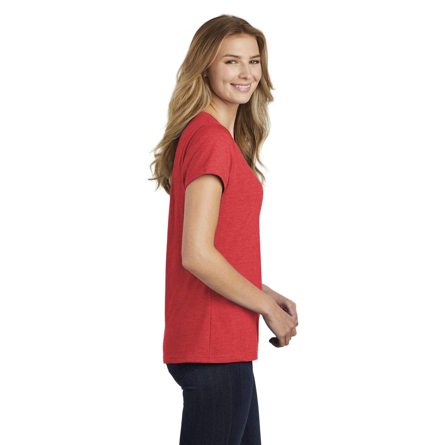 Athletic Green V-Neck Tee - Port & Company - Soft Fabric