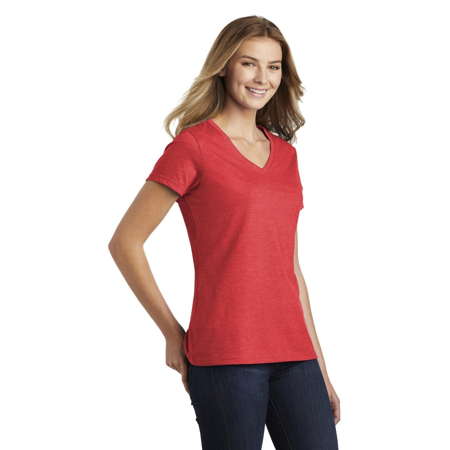 Athletic Green V-Neck Tee - Port & Company - Soft Fabric