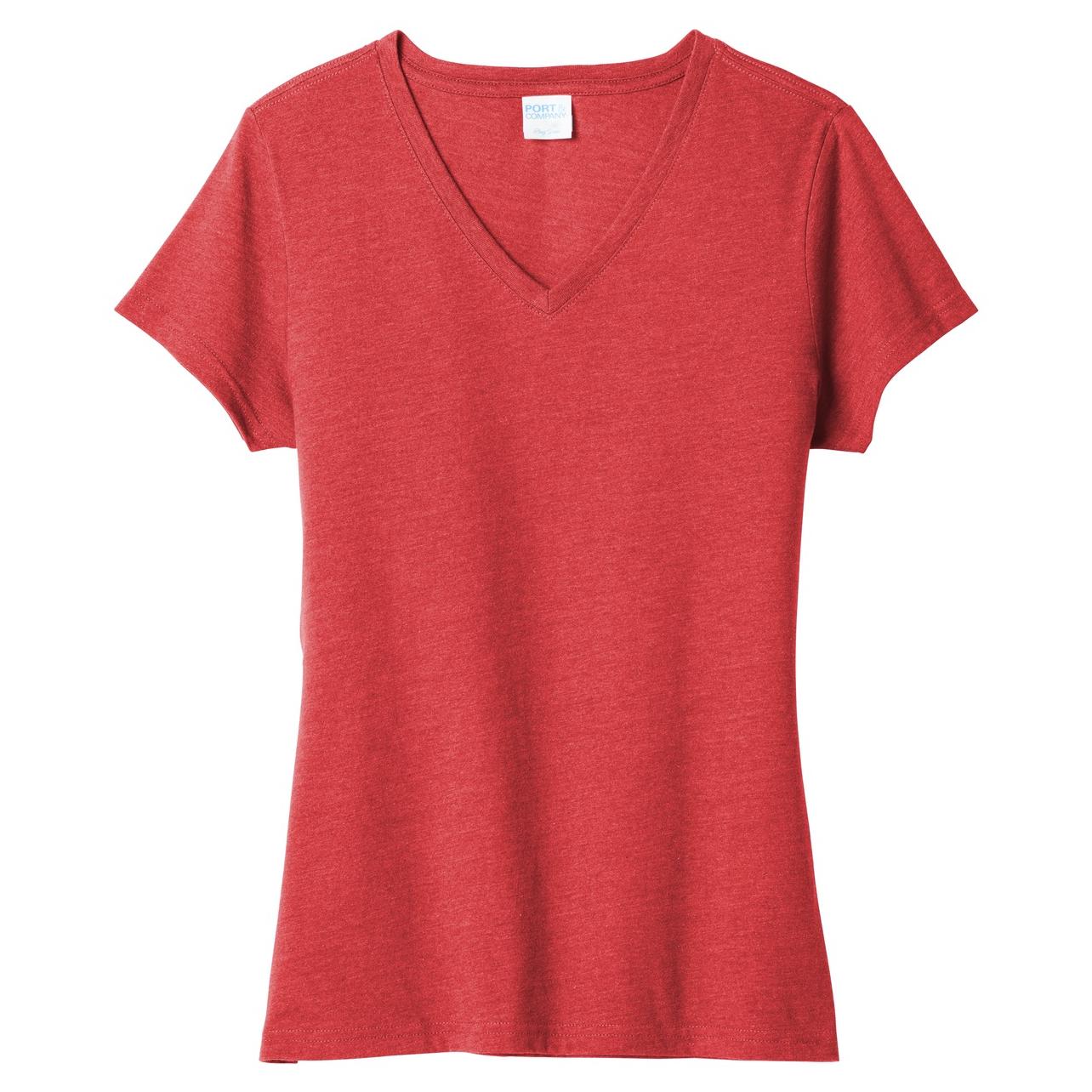Athletic Green V-Neck Tee - Port & Company - Soft Fabric
