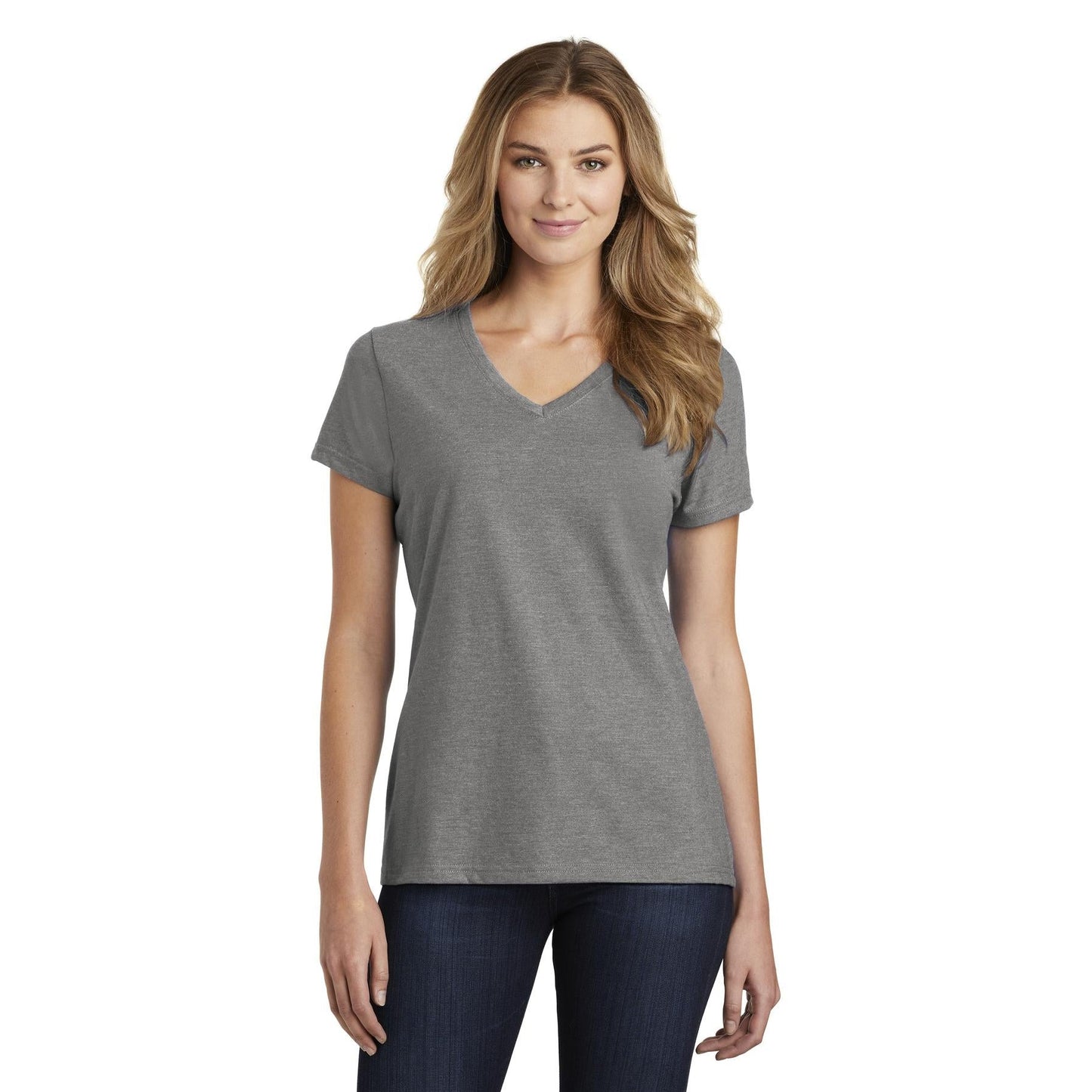 Athletic Green V-Neck Tee - Port & Company - Soft Fabric