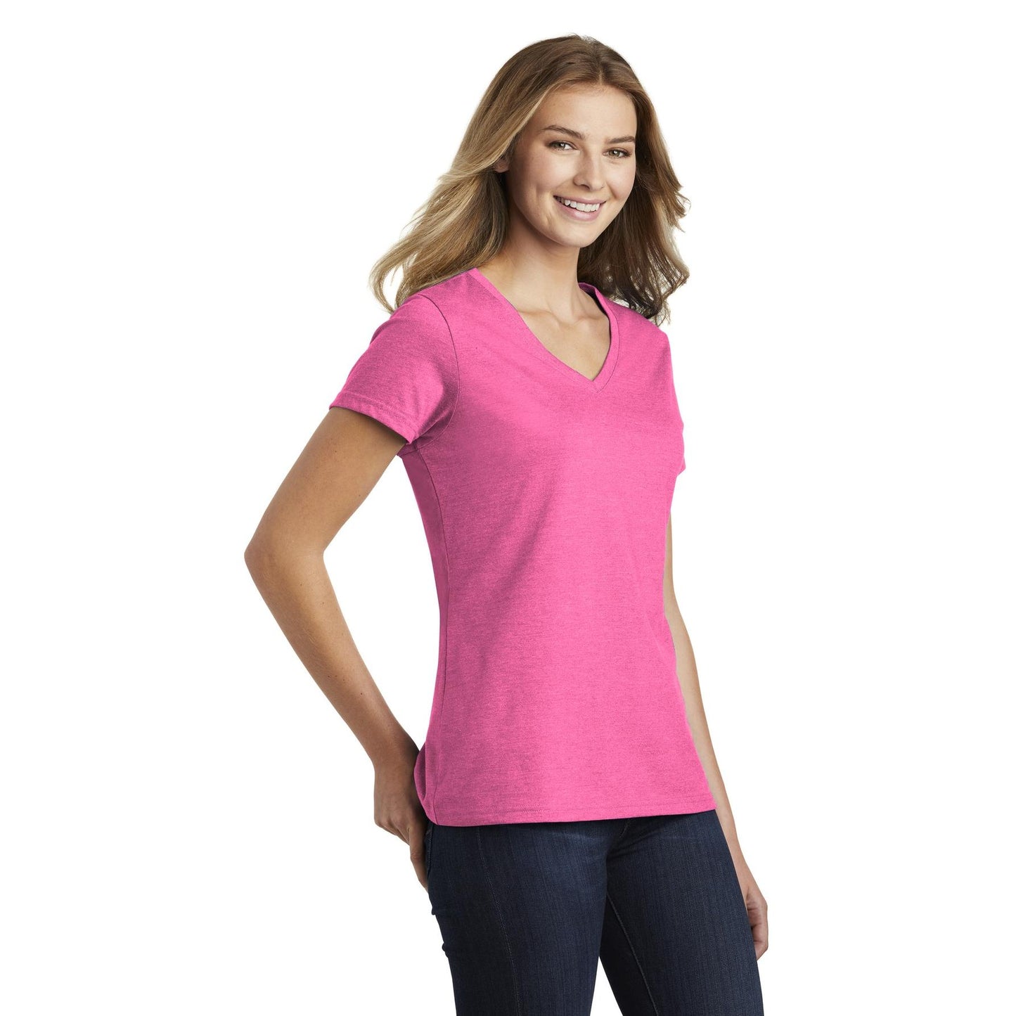 Athletic Green V-Neck Tee - Port & Company - Soft Fabric