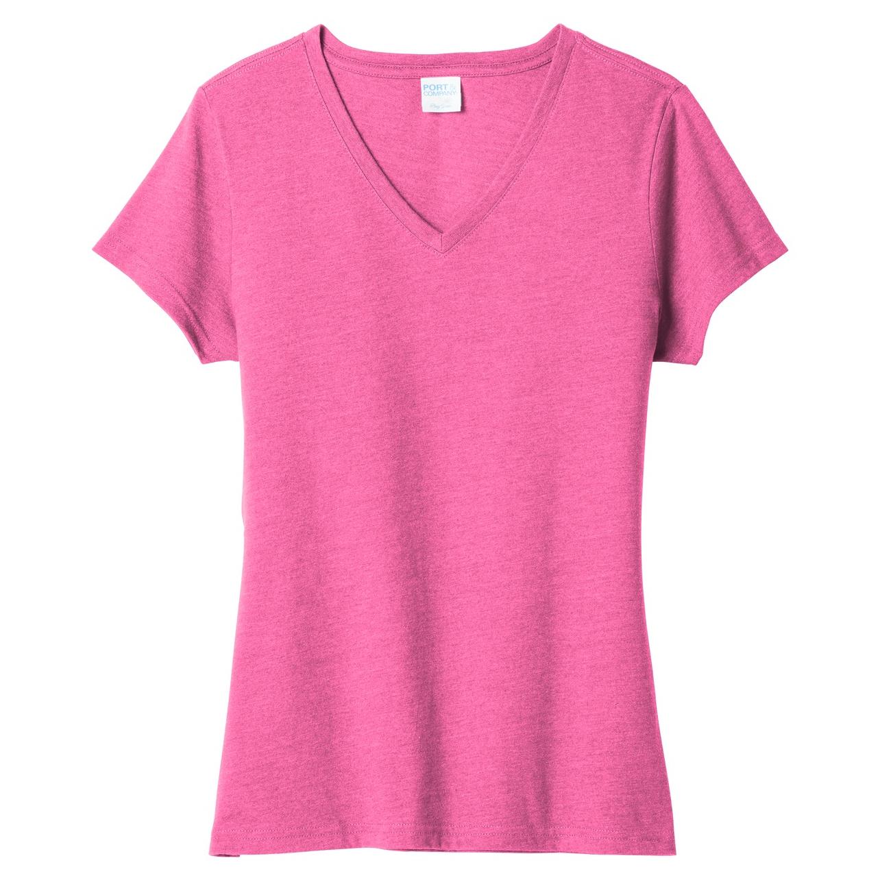 Athletic Green V-Neck Tee - Port & Company - Soft Fabric