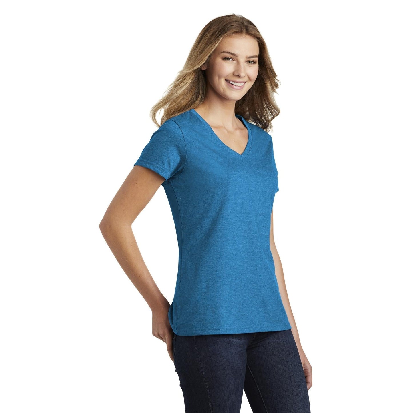 Athletic Green V-Neck Tee - Port & Company - Soft Fabric