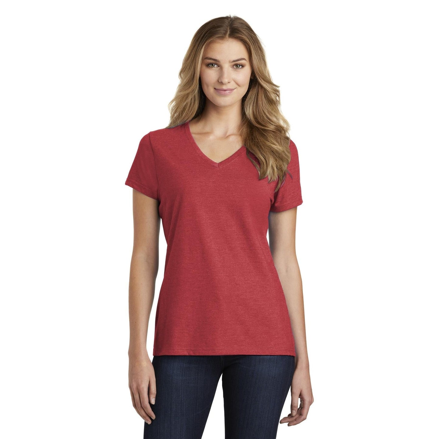 Athletic Green V-Neck Tee - Port & Company - Soft Fabric