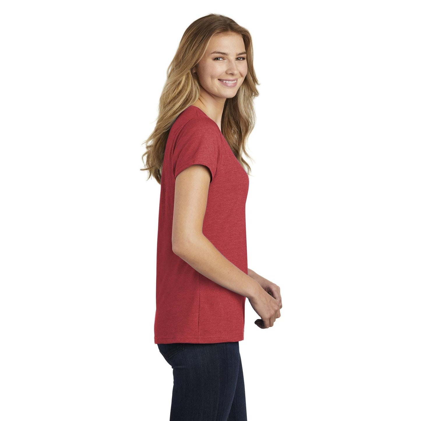 Athletic Green V-Neck Tee - Port & Company - Soft Fabric