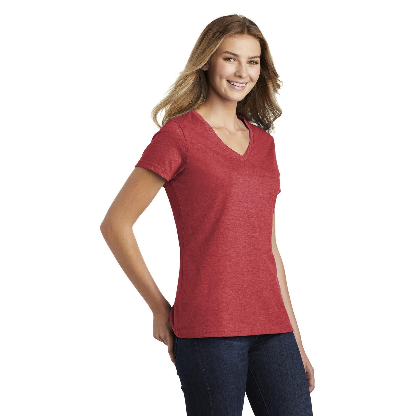 Athletic Green V-Neck Tee - Port & Company - Soft Fabric