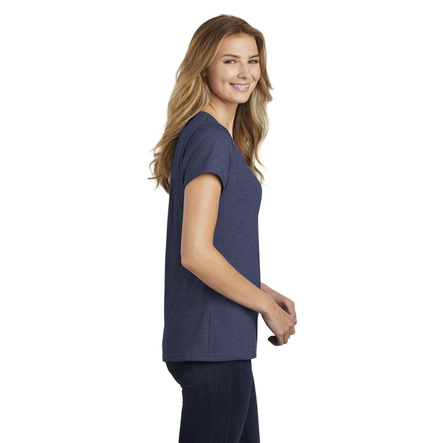Athletic Green V-Neck Tee - Port & Company - Soft Fabric