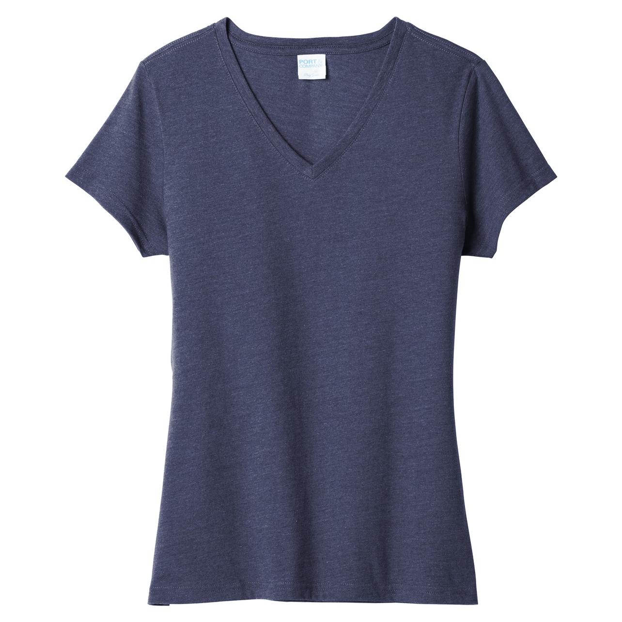 Athletic Green V-Neck Tee - Port & Company - Soft Fabric