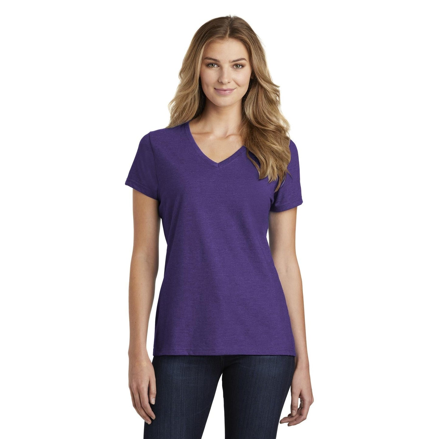 Athletic Green V-Neck Tee - Port & Company - Soft Fabric