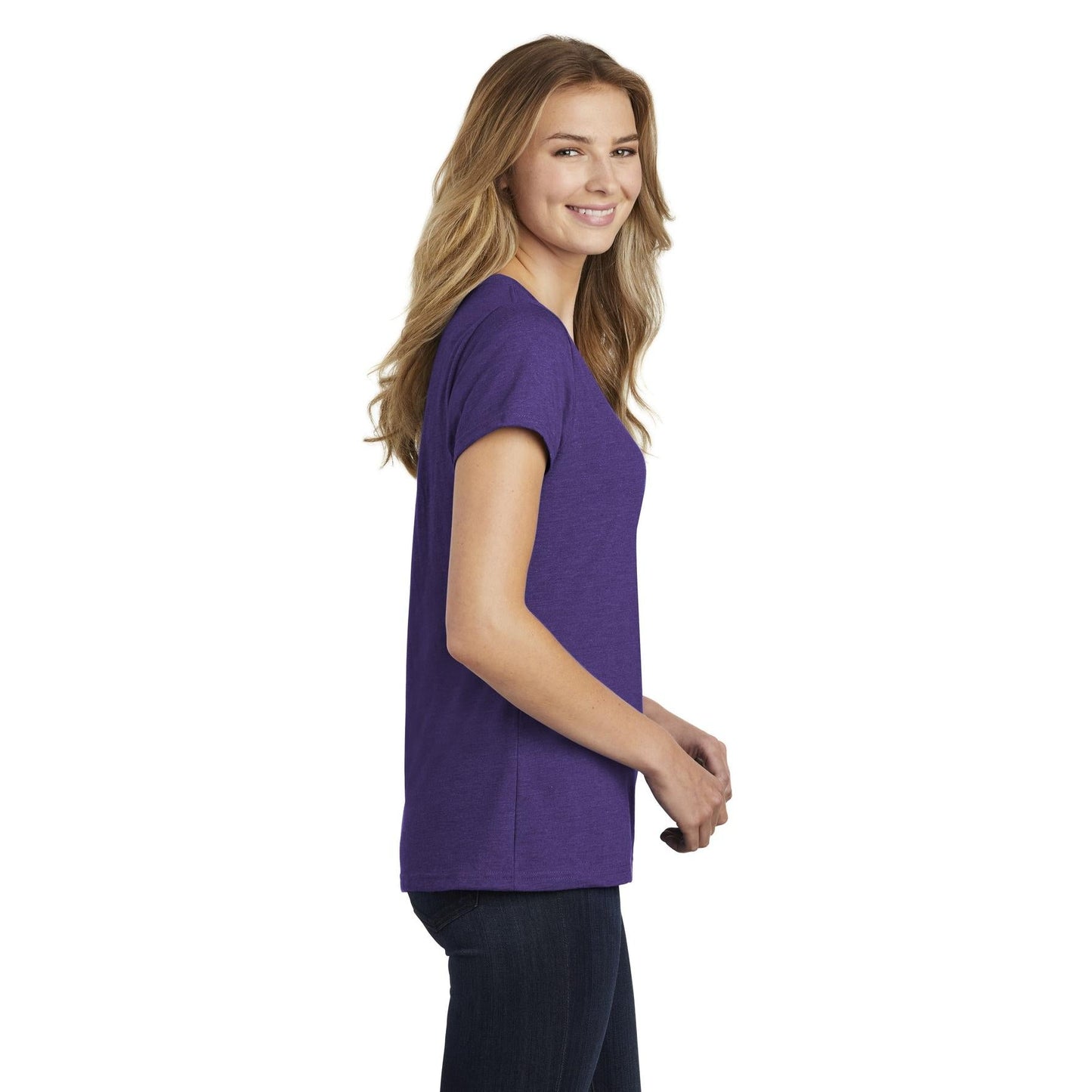 Athletic Green V-Neck Tee - Port & Company - Soft Fabric