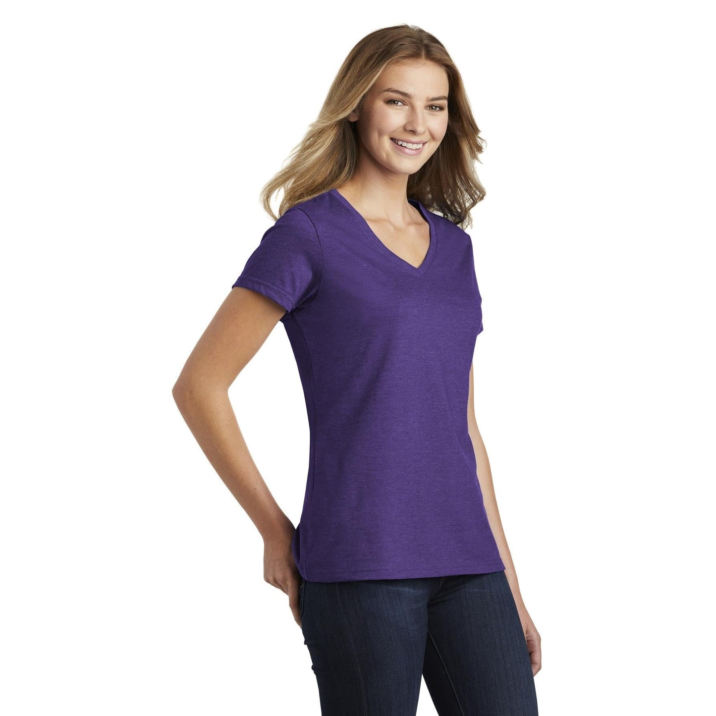 Athletic Green V-Neck Tee - Port & Company - Soft Fabric