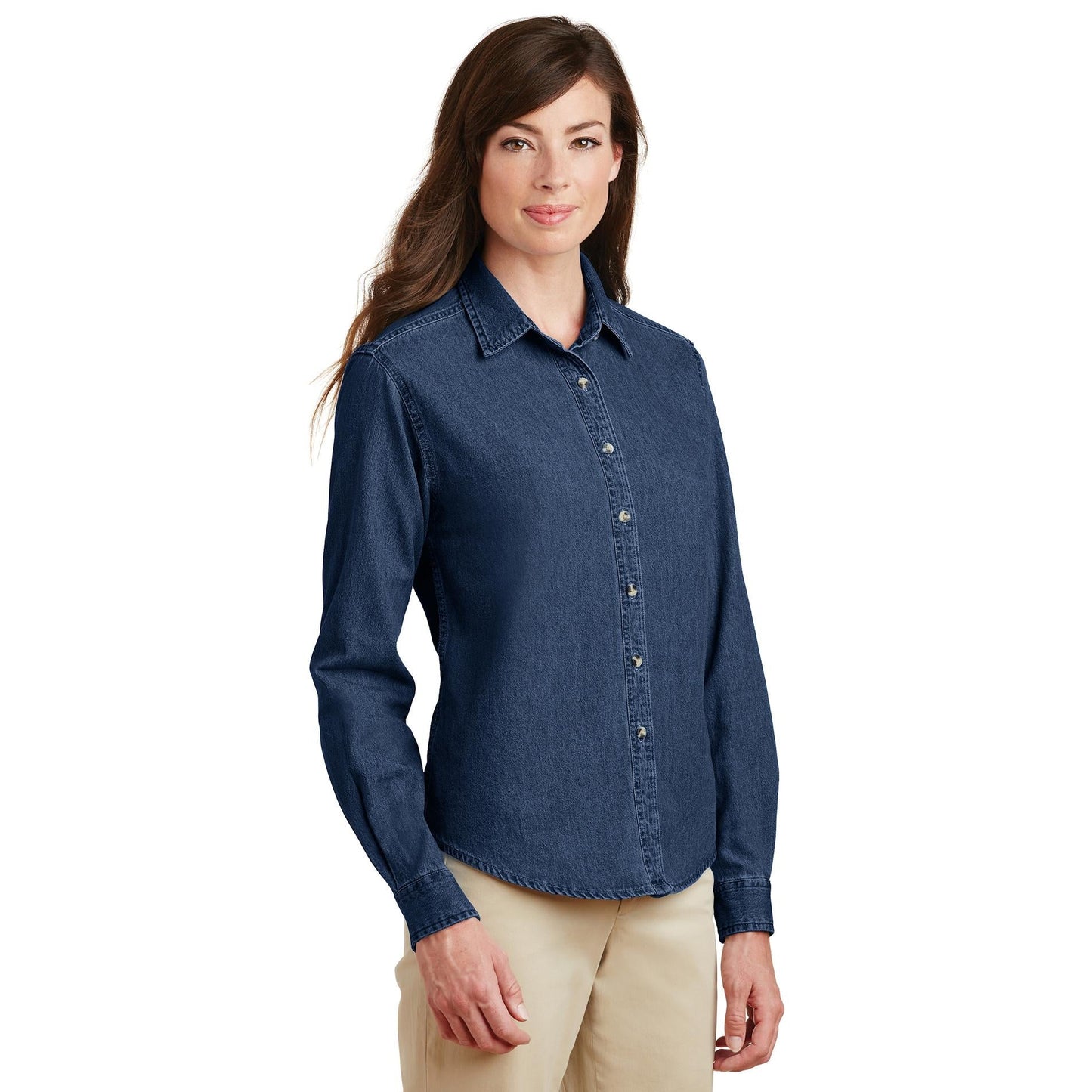 Faded Blue Denim Shirt - Port & Company - Durable Design