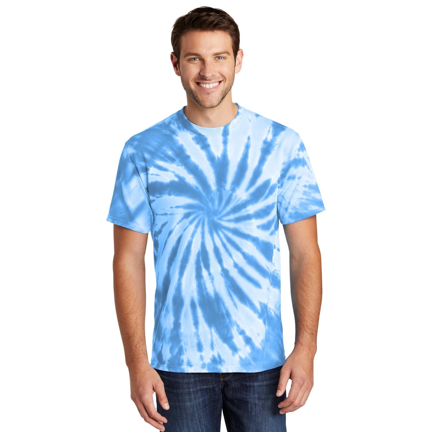Black Galaxy Spiral T-Shirt - Port & Company - Vibrant Colors