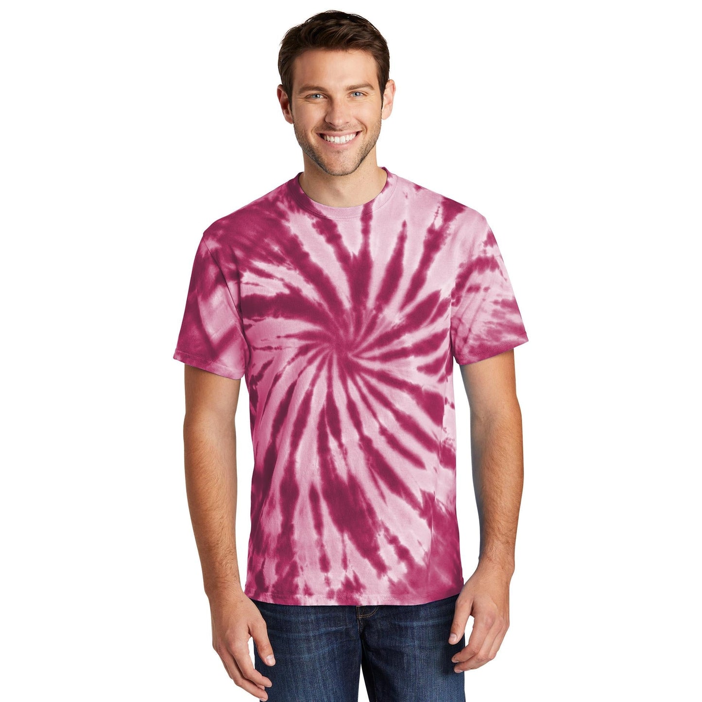 Black Galaxy Spiral T-Shirt - Port & Company - Vibrant Colors