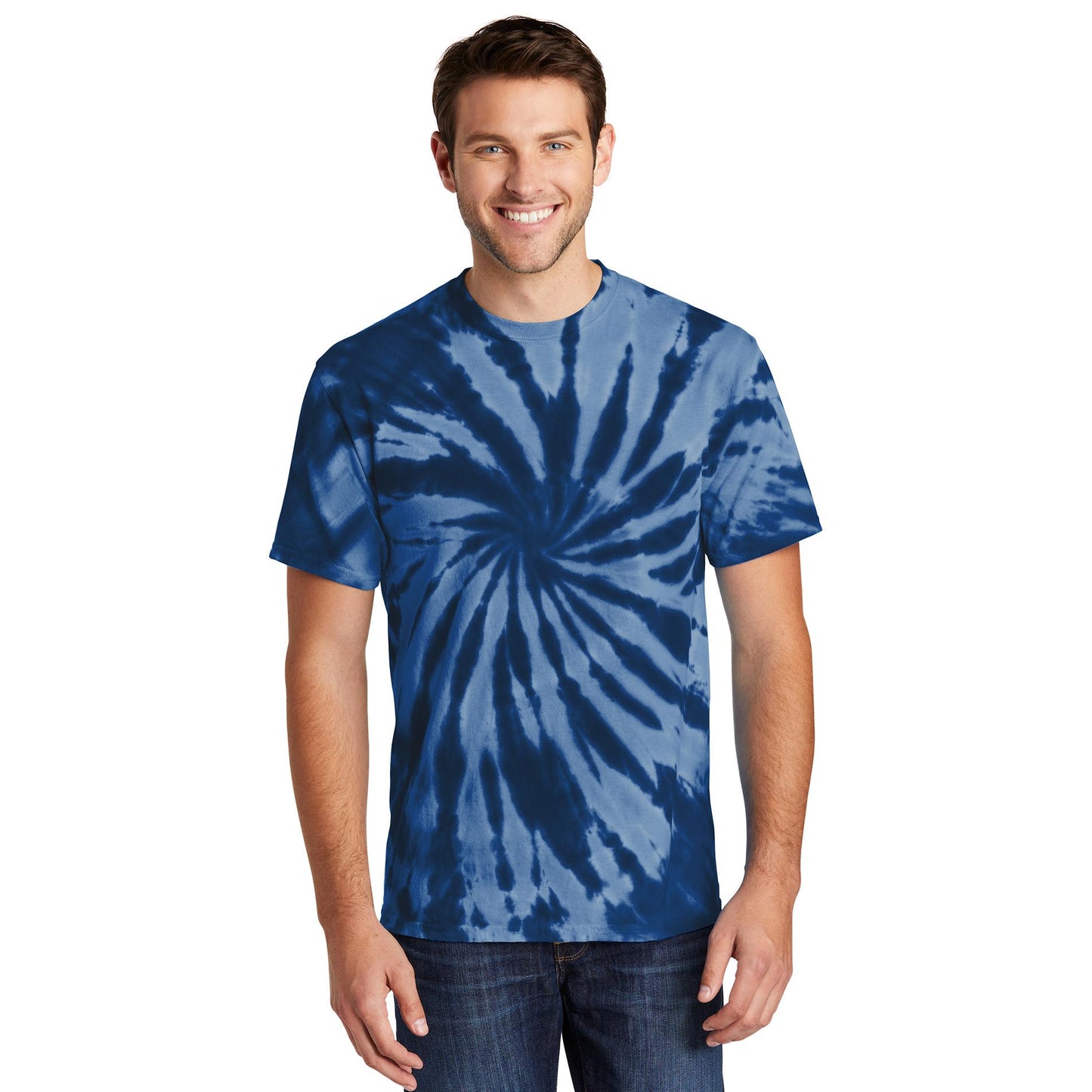 Black Galaxy Spiral T-Shirt - Port & Company - Vibrant Colors