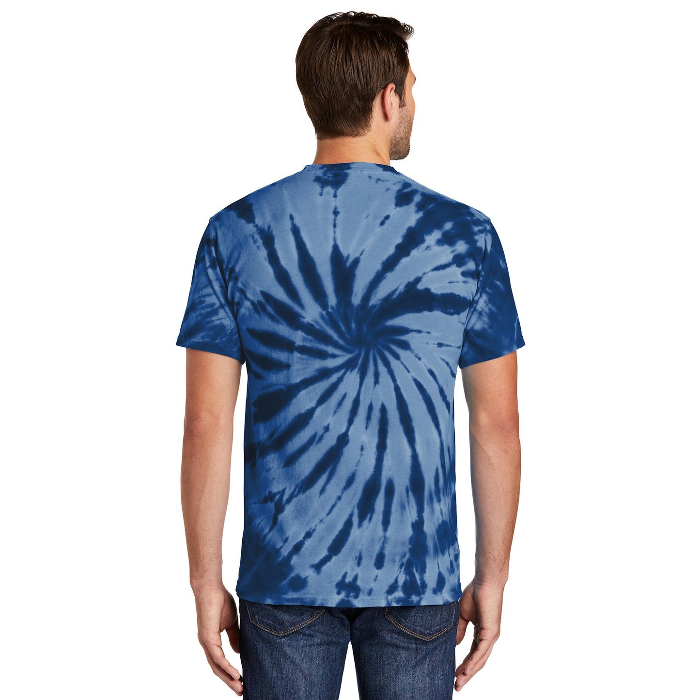 Black Galaxy Spiral T-Shirt - Port & Company - Vibrant Colors