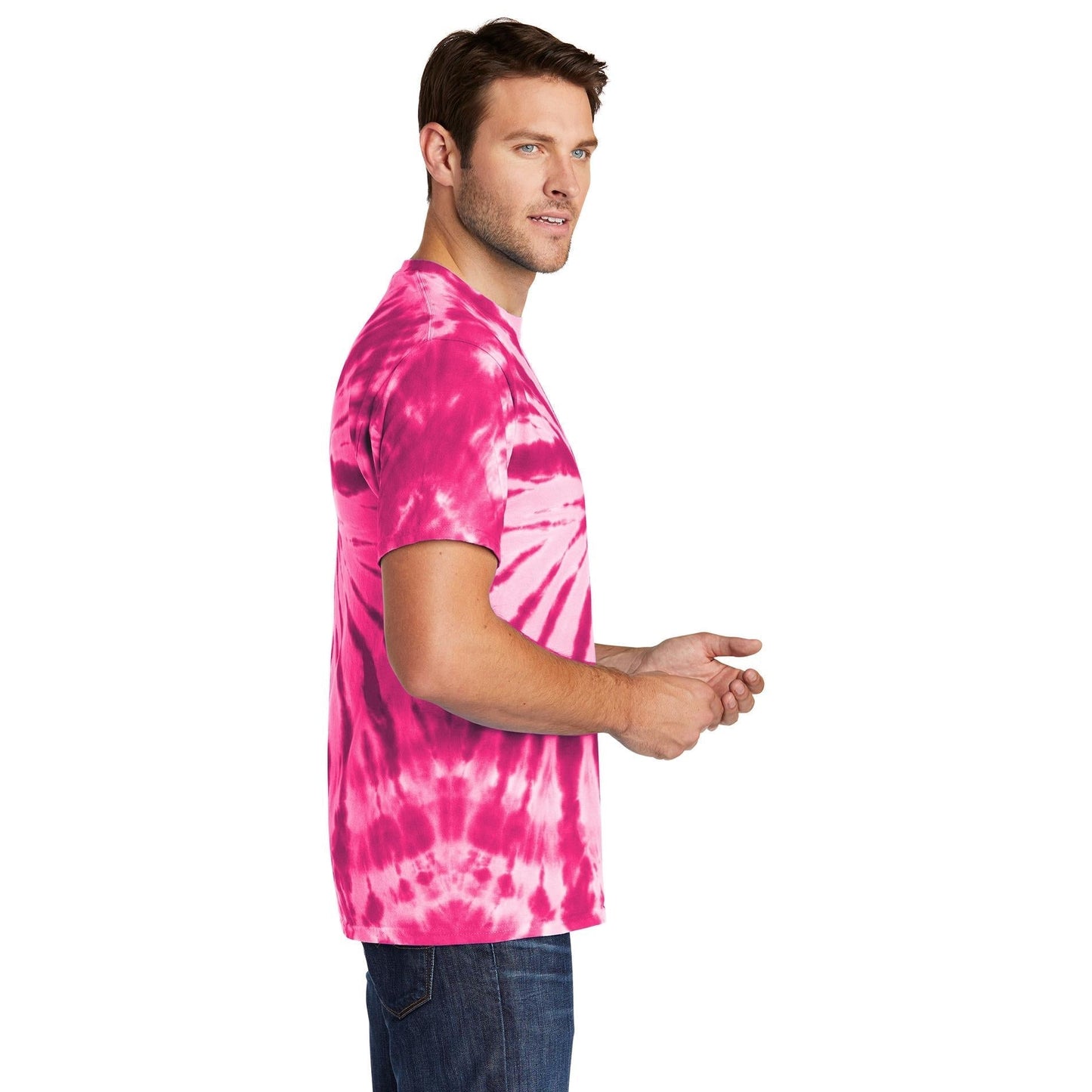 Black Galaxy Spiral T-Shirt - Port & Company - Vibrant Colors