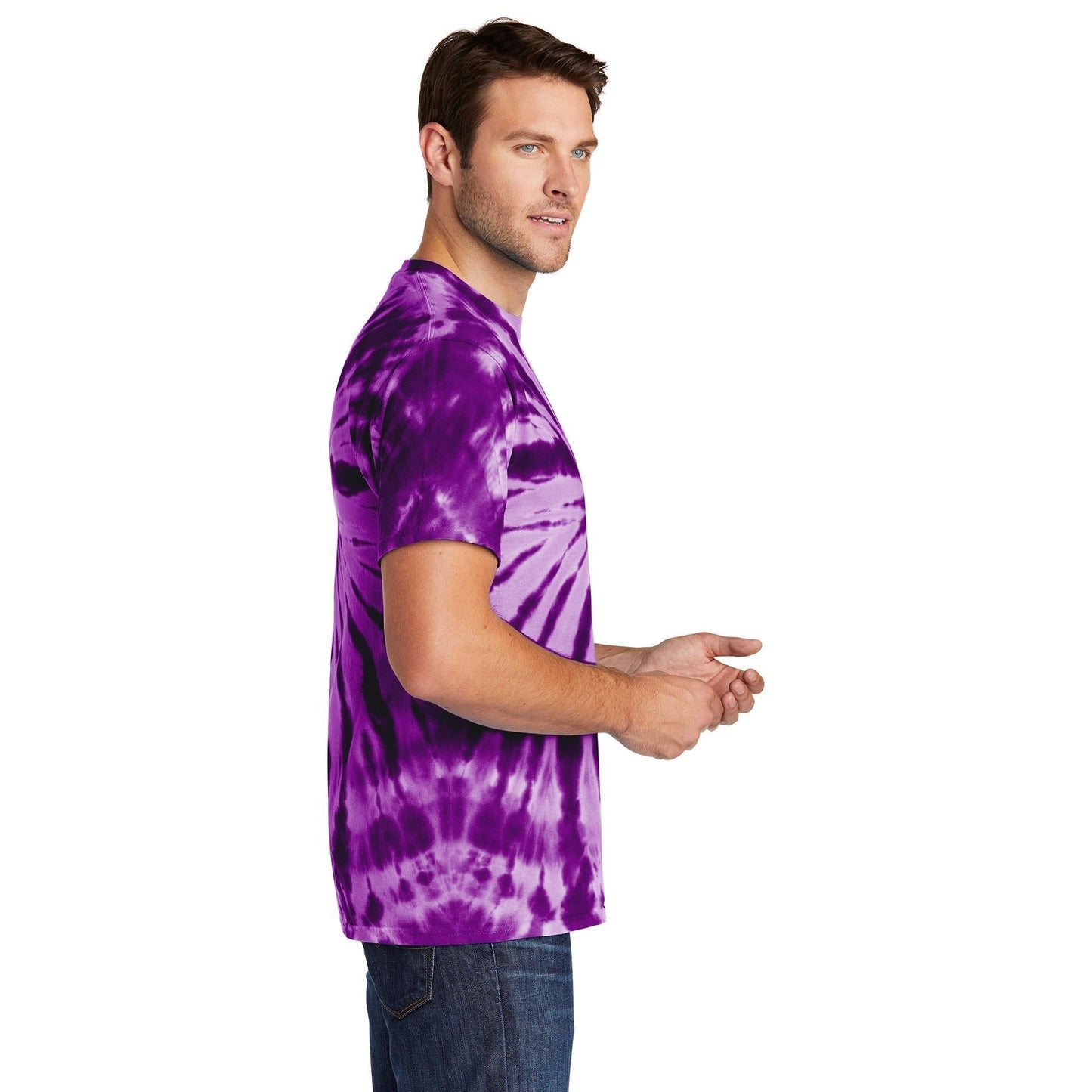 Black Galaxy Spiral T-Shirt - Port & Company - Vibrant Colors