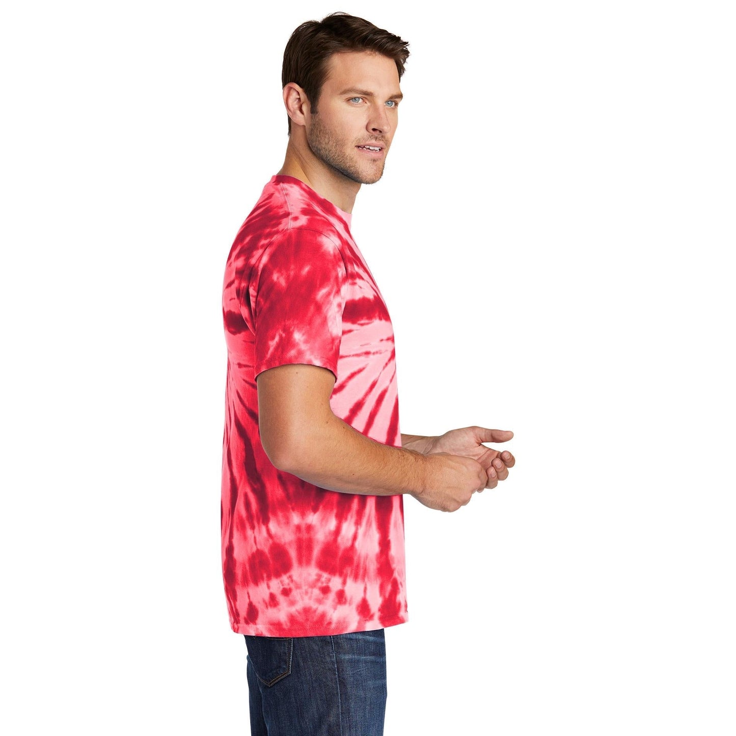 Black Galaxy Spiral T-Shirt - Port & Company - Vibrant Colors