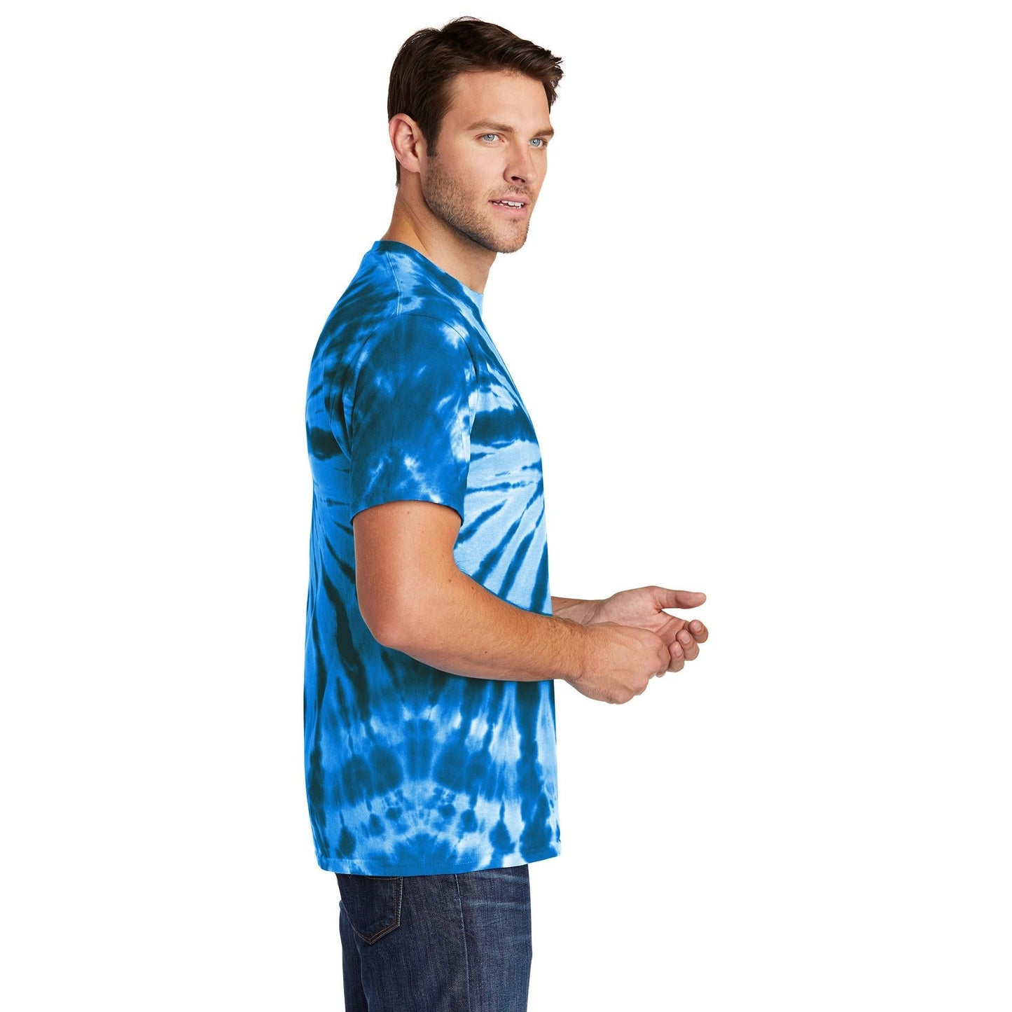 Black Galaxy Spiral T-Shirt - Port & Company - Vibrant Colors