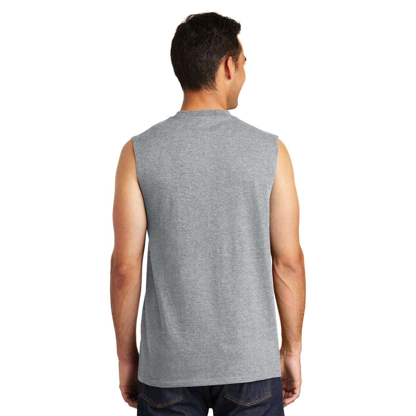 White Sleeveless T-Shirt - Port & Company - Soft Cotton