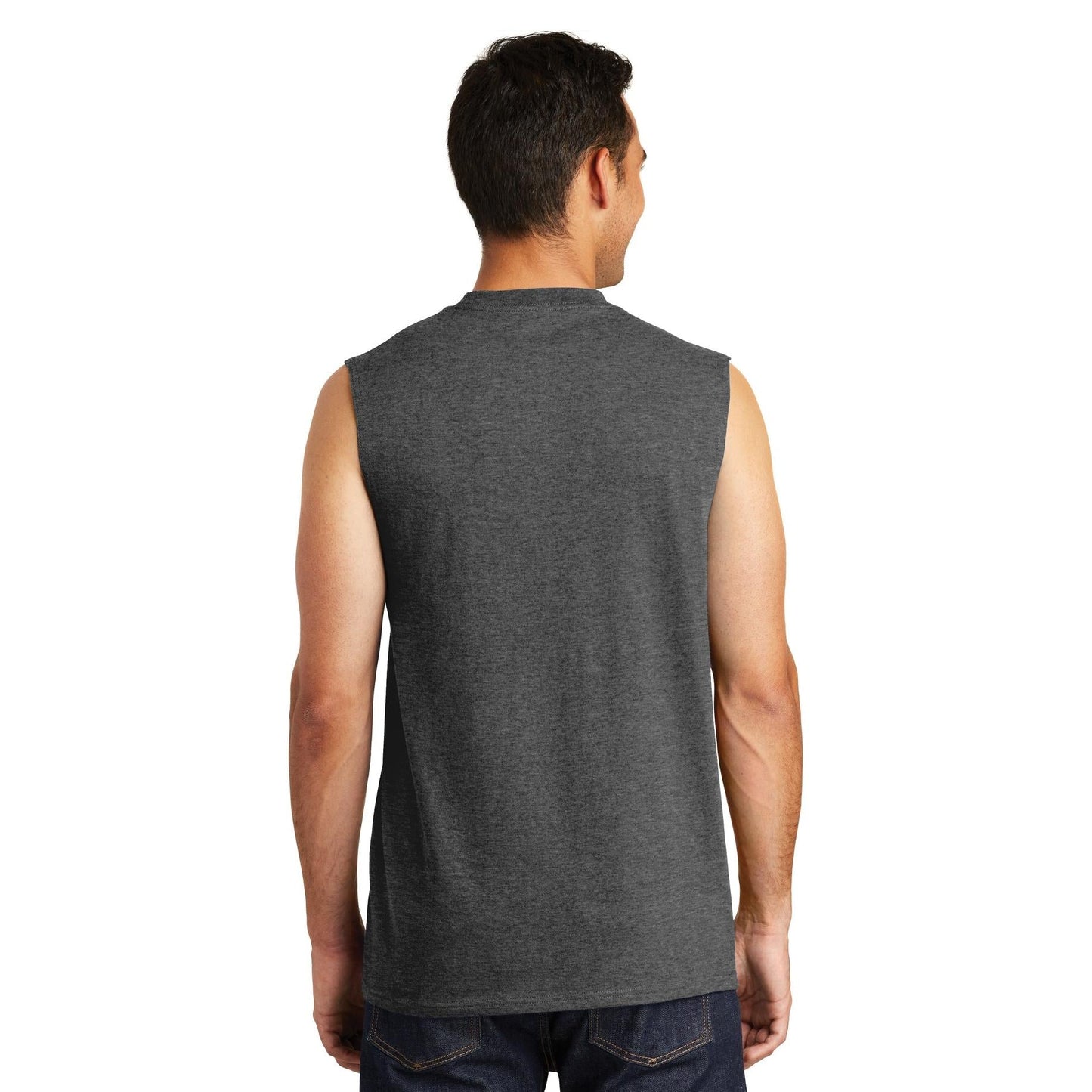 White Sleeveless T-Shirt - Port & Company - Soft Cotton