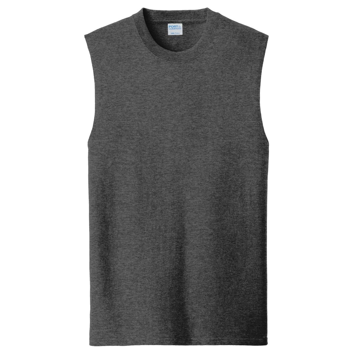 White Sleeveless T-Shirt - Port & Company - Soft Cotton