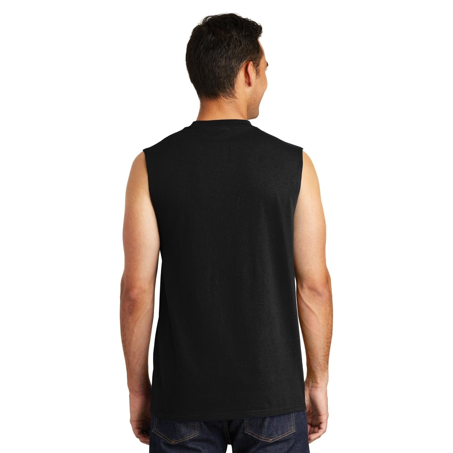 White Sleeveless T-Shirt - Port & Company - Soft Cotton