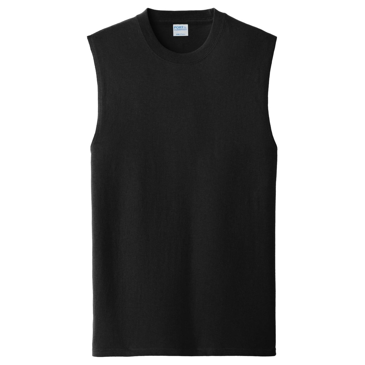 White Sleeveless T-Shirt - Port & Company - Soft Cotton