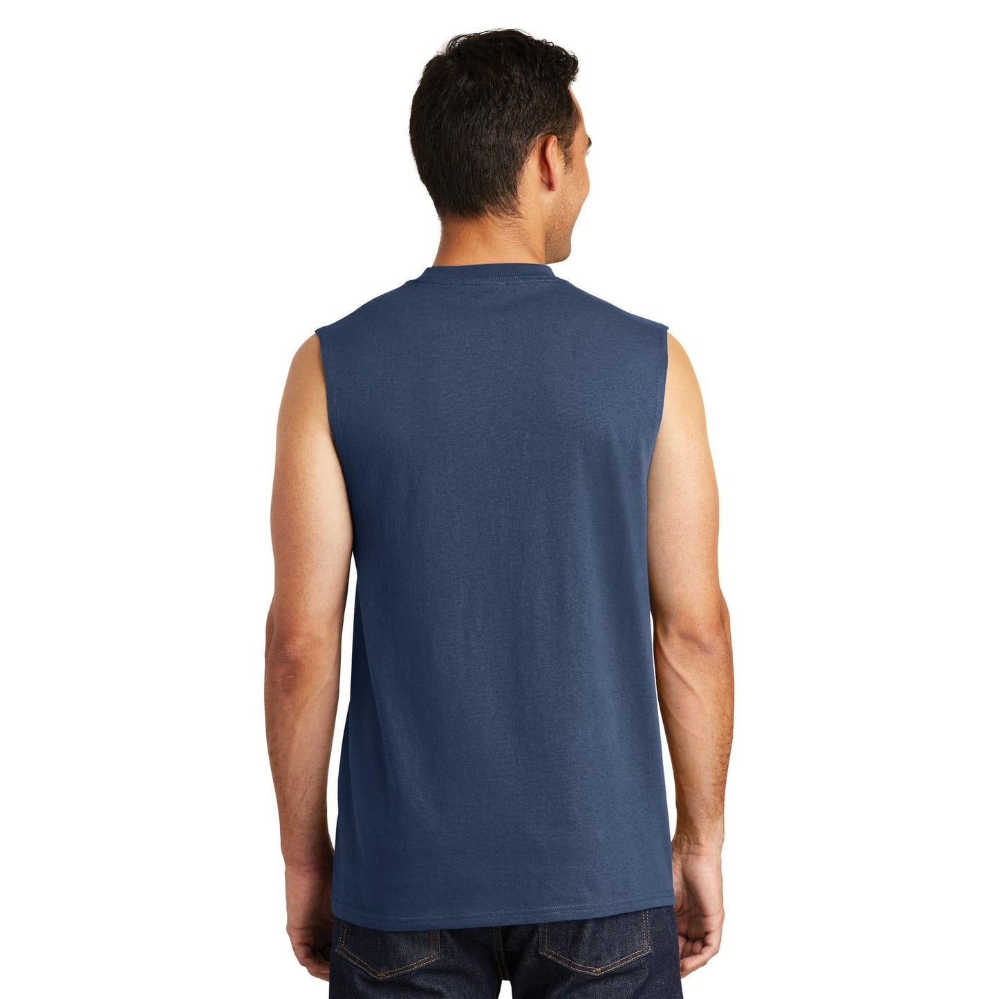 White Sleeveless T-Shirt - Port & Company - Soft Cotton