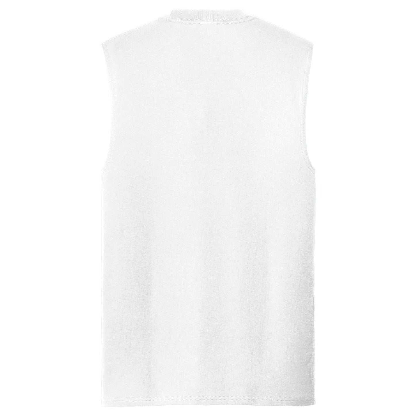 White Sleeveless T-Shirt - Port & Company - Soft Cotton