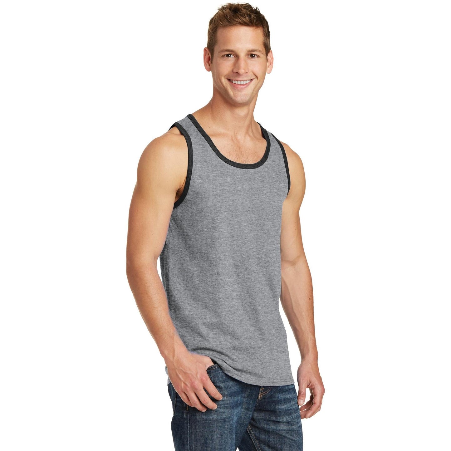 Athletic Heather Tank Tops - Port & Company - Soft Cotton