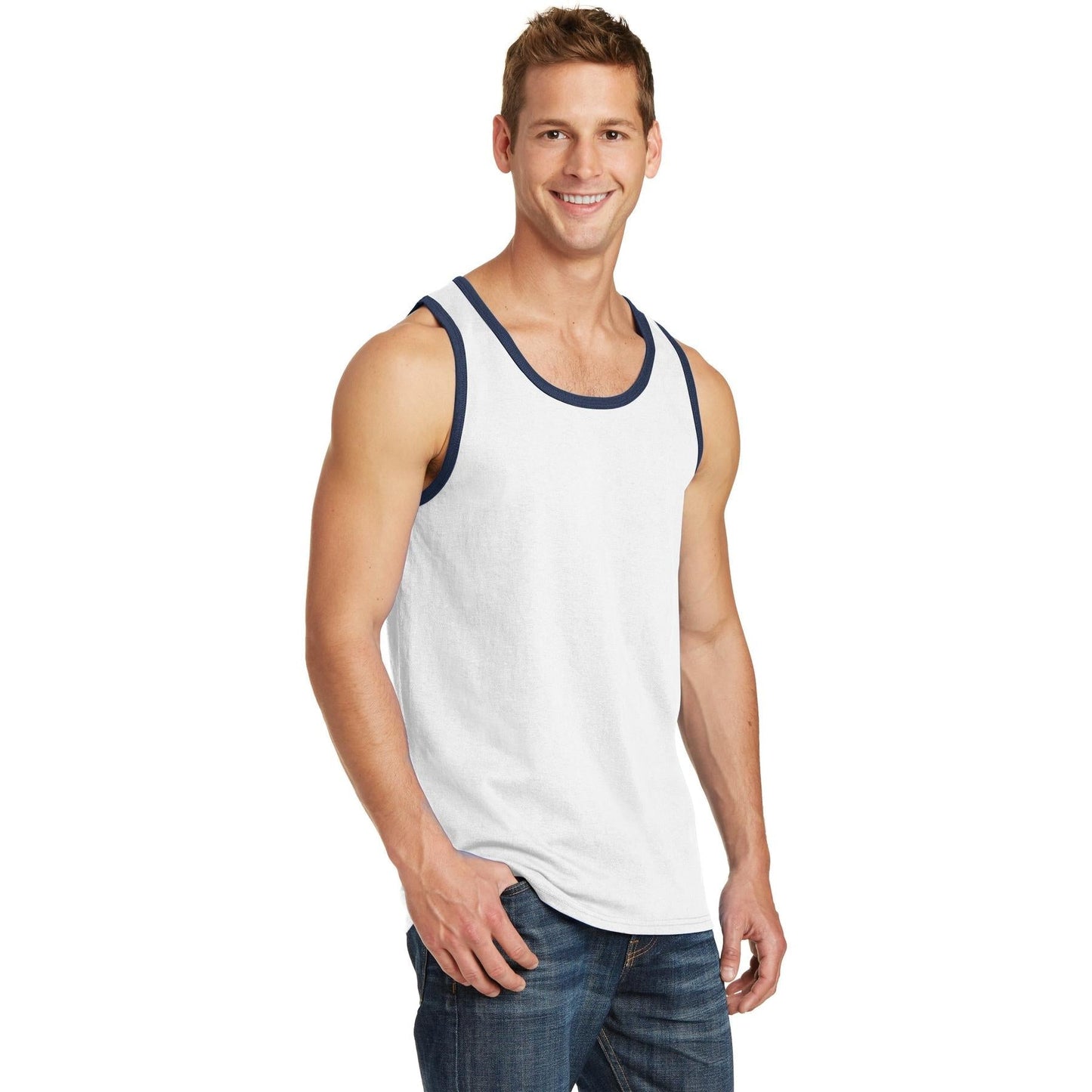Athletic Heather Tank Tops - Port & Company - Soft Cotton