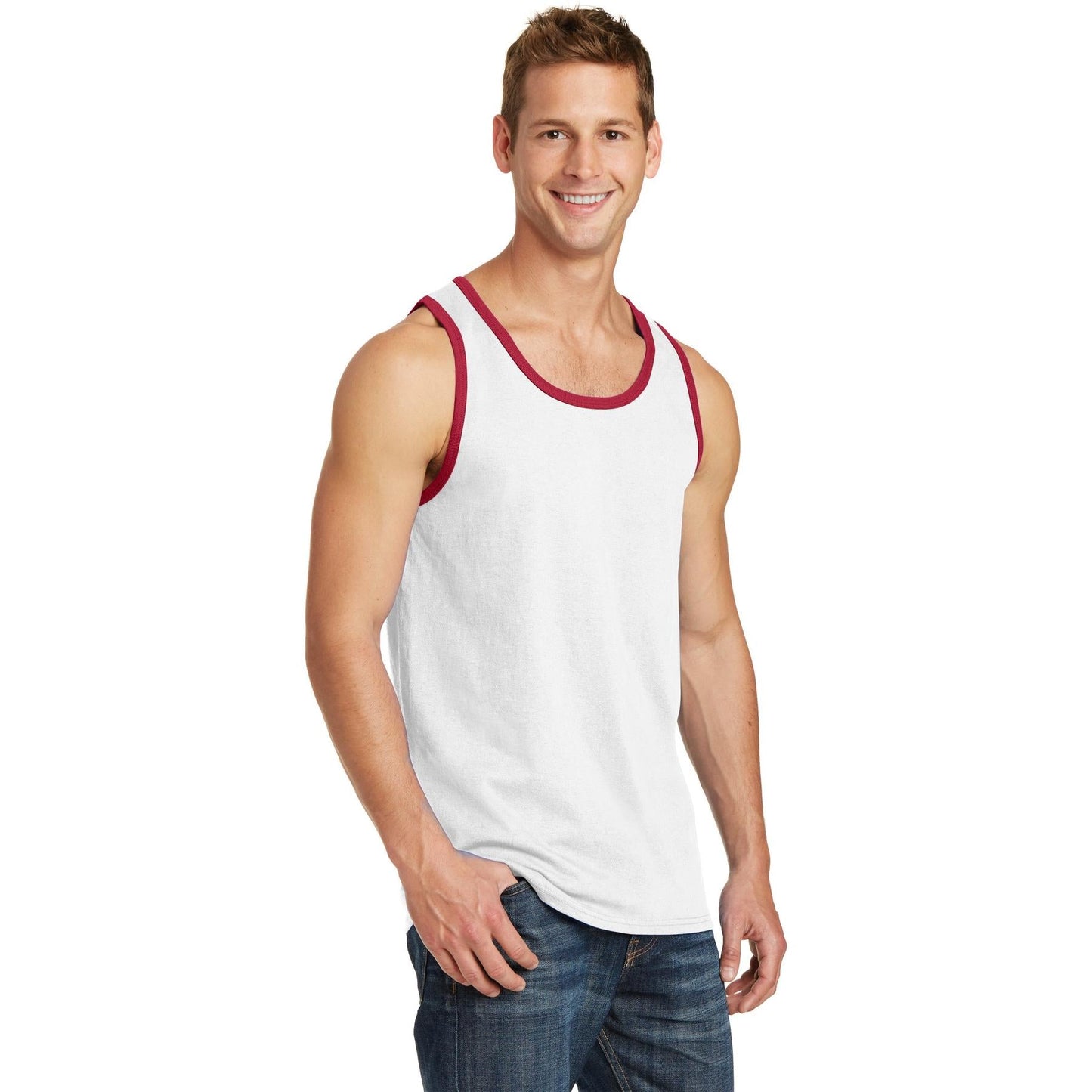 Athletic Heather Tank Tops - Port & Company - Soft Cotton